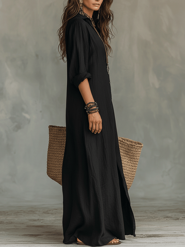 VESTIDO MAXI BOTONES
