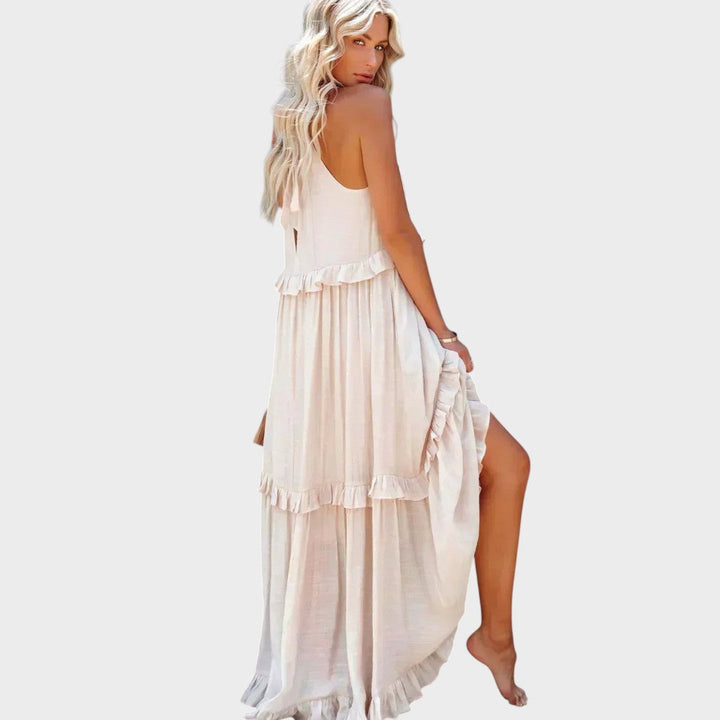 VESTIDO LARGO VOLANTES