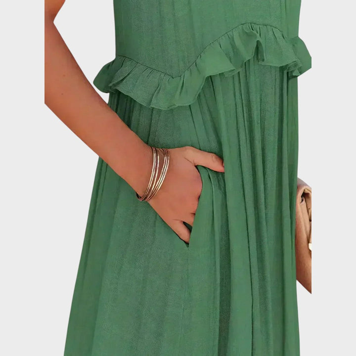 VESTIDO LARGO VOLANTES