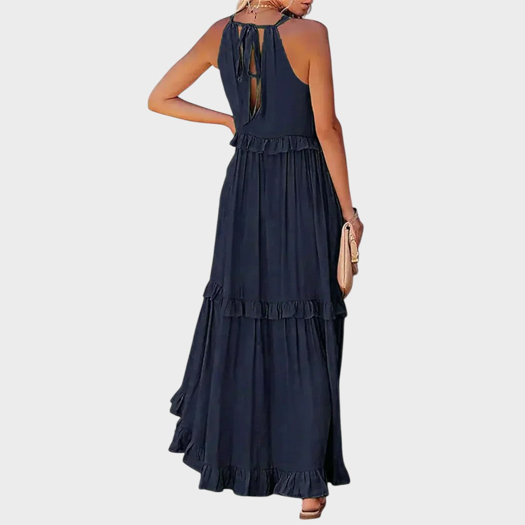 VESTIDO LARGO VOLANTES