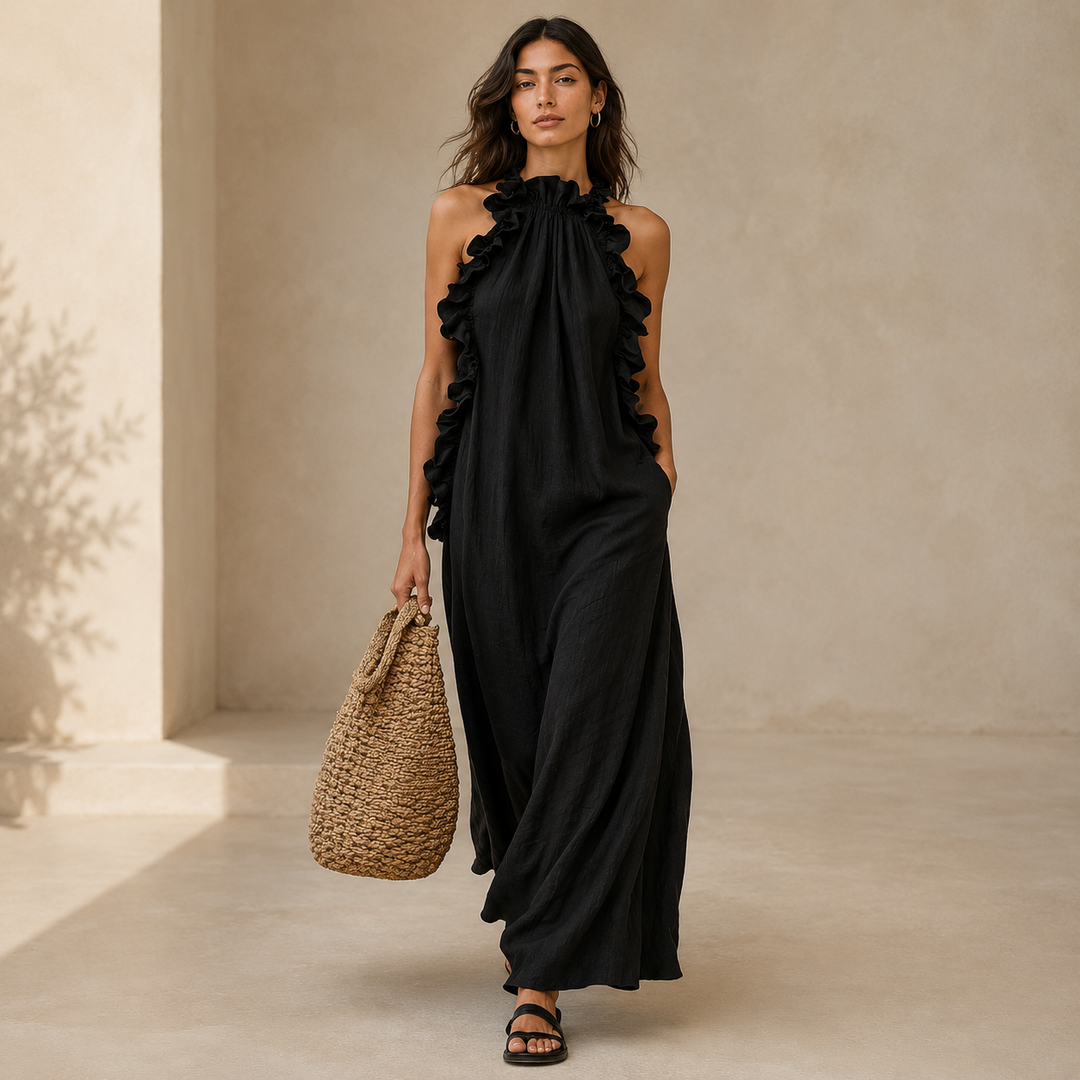 VESTIDO CON VOLANTES