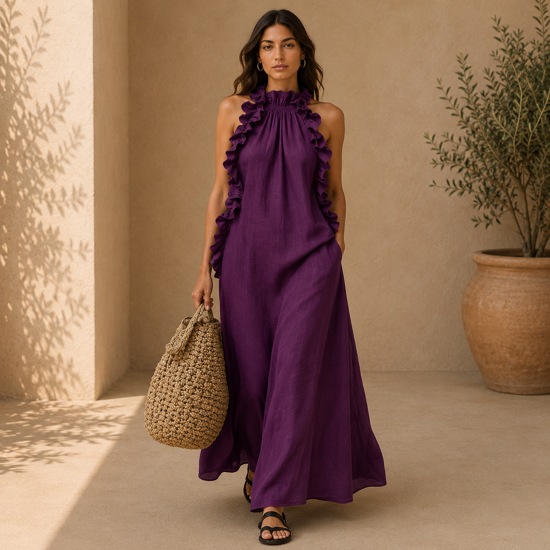 VESTIDO CON VOLANTES