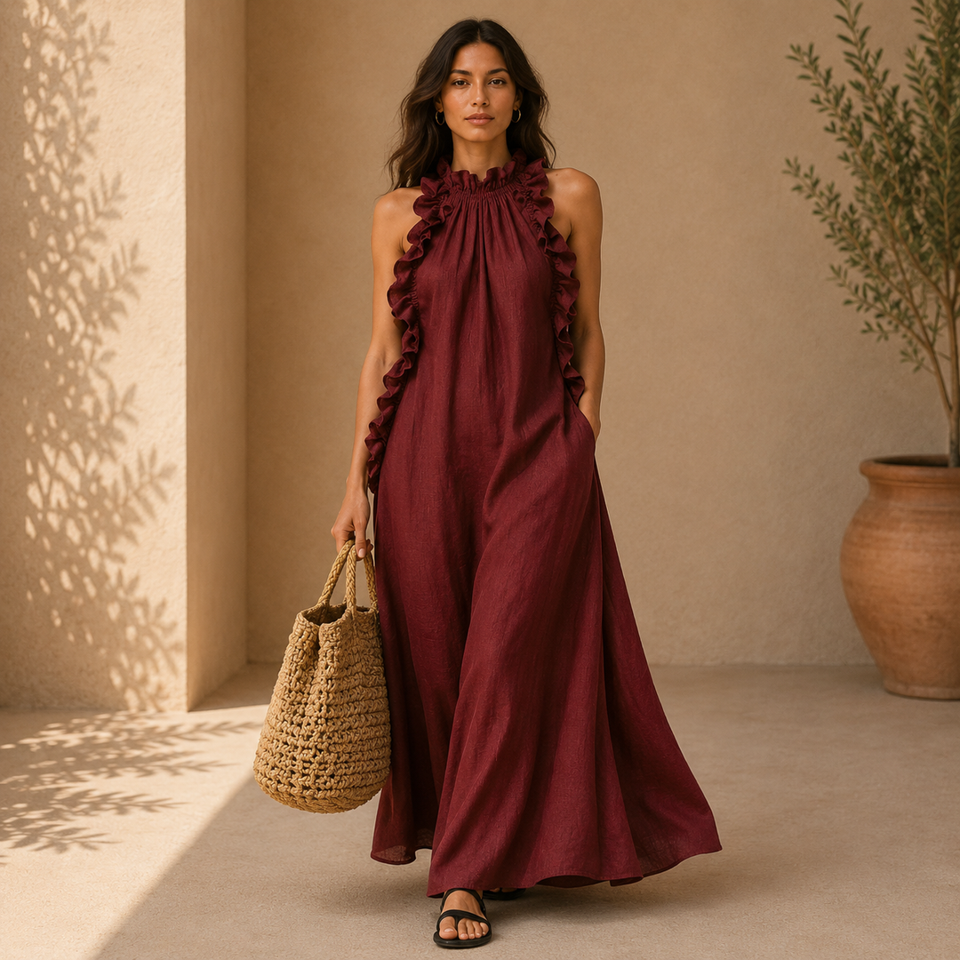 VESTIDO CON VOLANTES