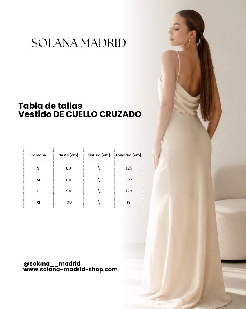 VESTIDO DE CUELLO CRUZADO