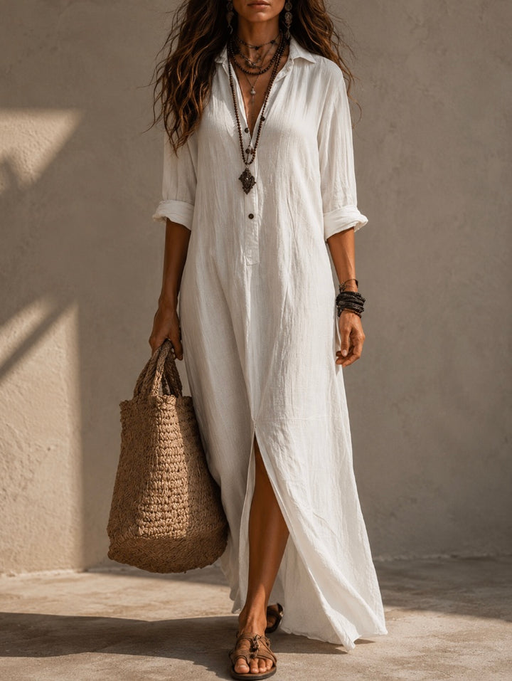 VESTIDO COMPRIDO BOTÕES