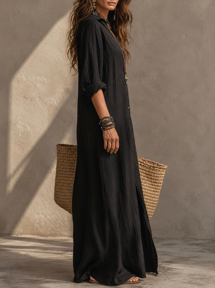 VESTIDO COMPRIDO BOTÕES