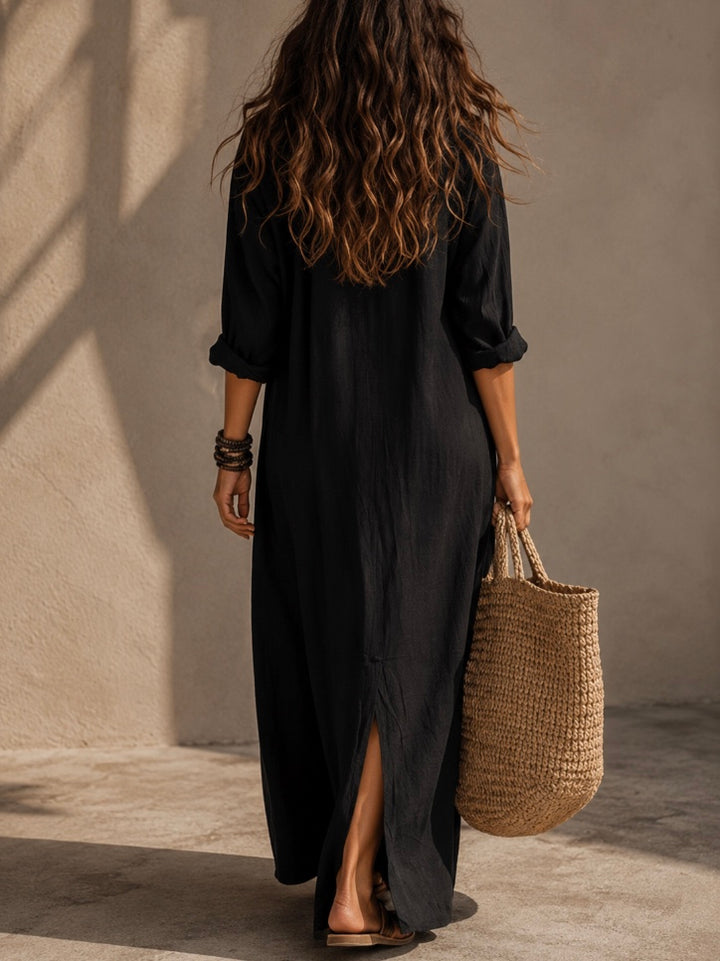 VESTIDO COMPRIDO BOTÕES