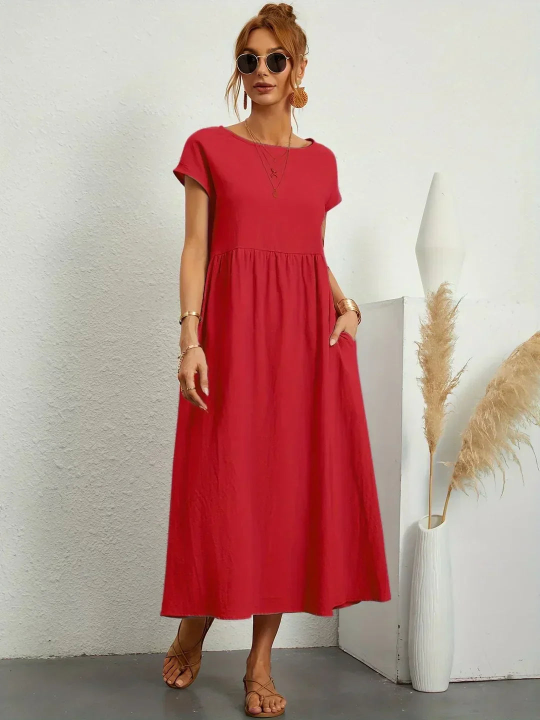 VESTIDO MEDIO FLUIDO ATEMPORAL