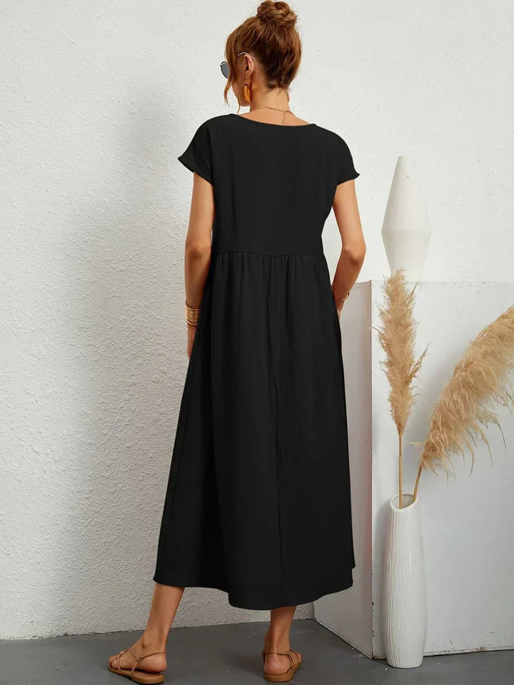 VESTIDO MEDIO FLUIDO ATEMPORAL