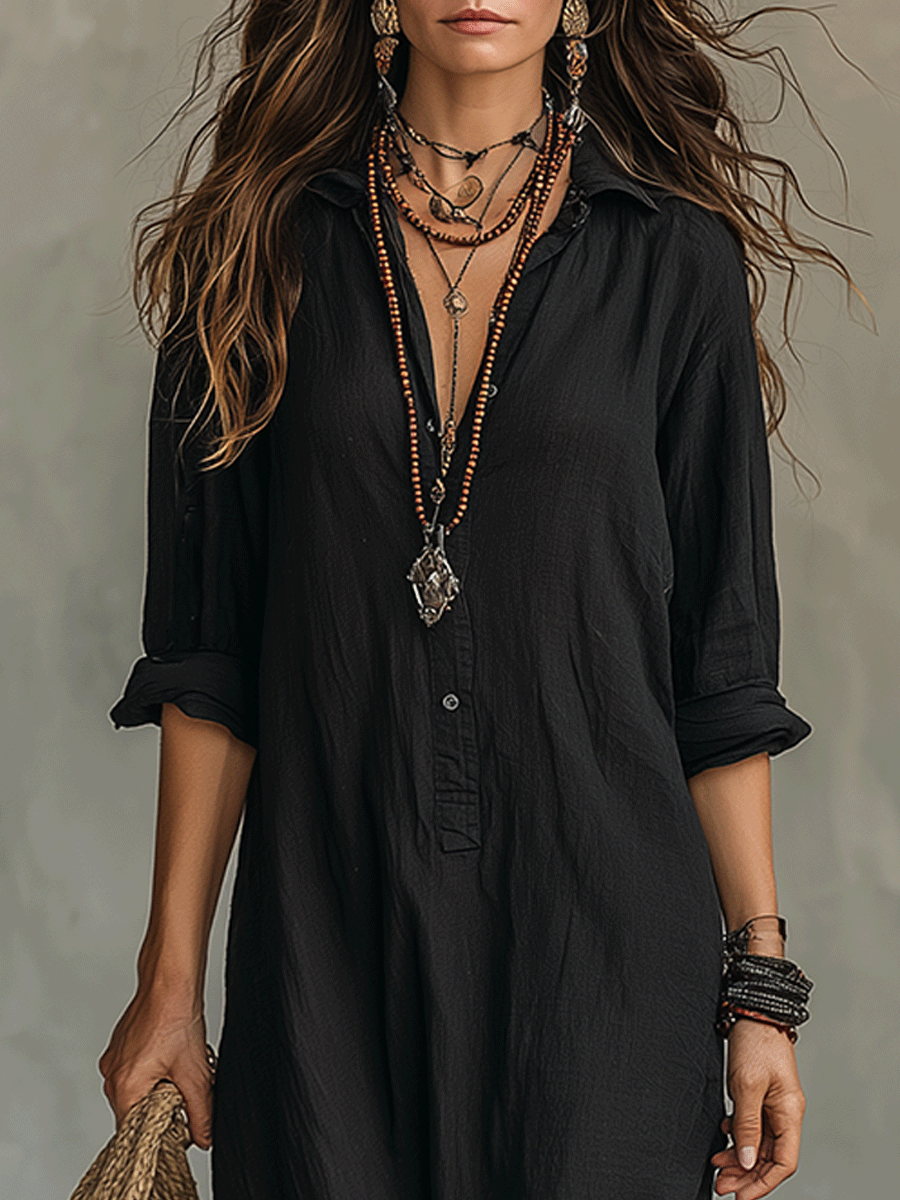 VESTIDO MAXI BOTONES