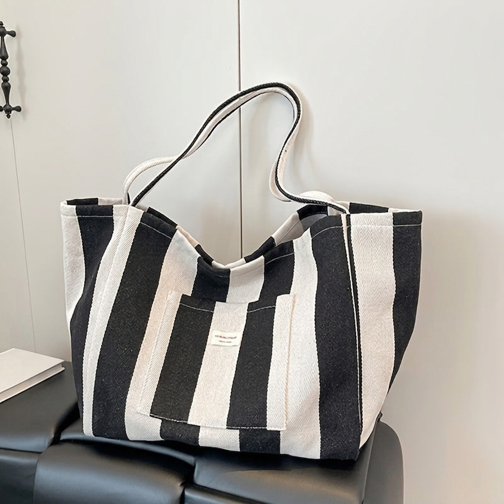 BOLSO SHOPPER RAYAS