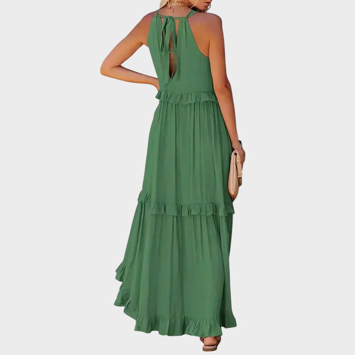 VESTIDO LARGO VOLANTES