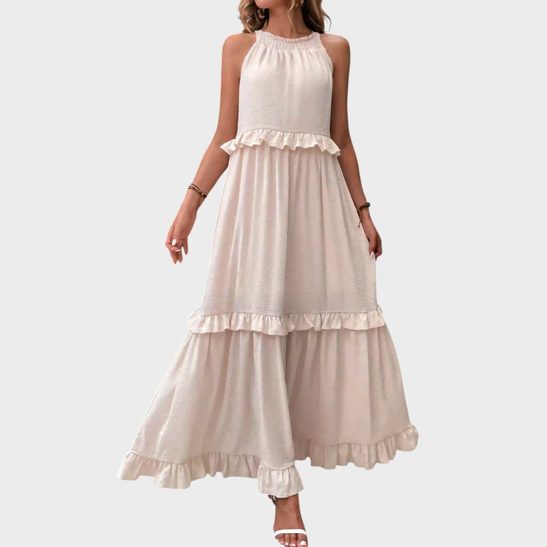 VESTIDO LARGO VOLANTES
